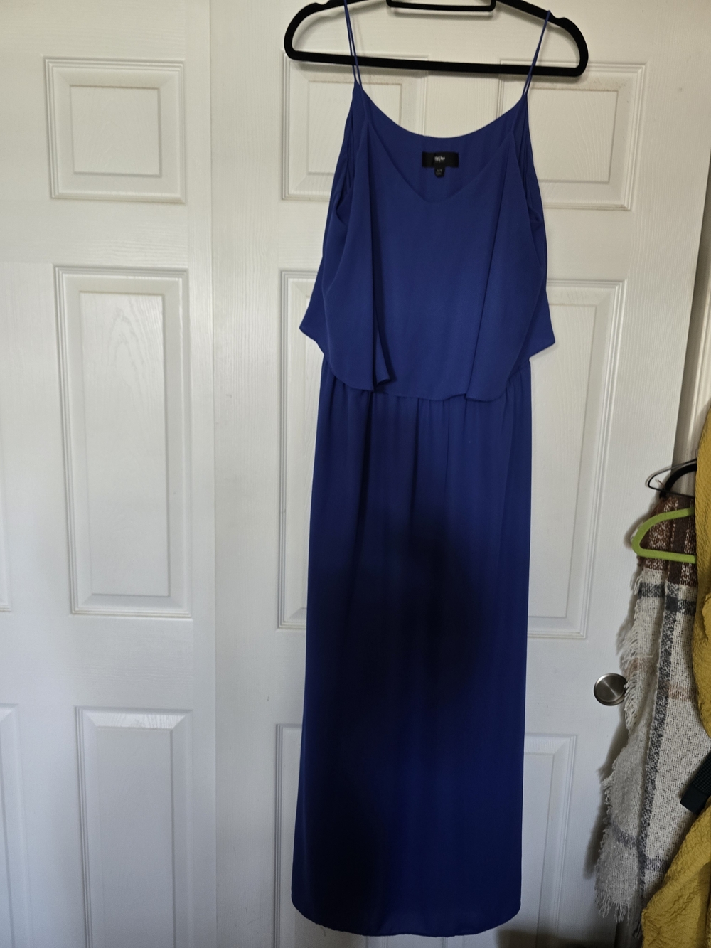 Massimo Cobalt Blue Spaghetti-Strap Maxi Dress